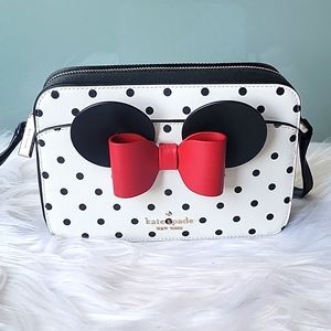 New Kate Spade New York Minnie Mouse Camera Purse Bag